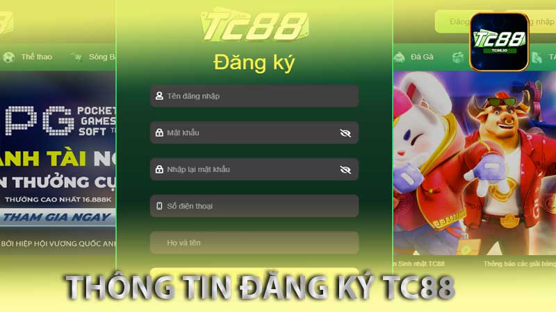 thông tin đăng ký tc88